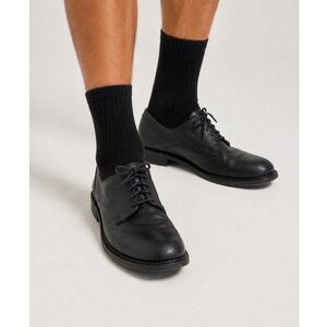 Fiorentini + Baker Black Leather Derby Lace Up Shoes Made in Italy Size 11